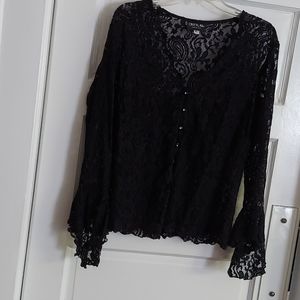 Black lace blouse
